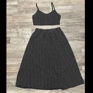 Shein black and white 2 piece set